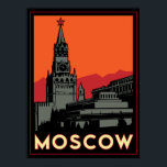 Pôster moscou rússia kremlin art deco retro viagem<br><div class="desc"></div>