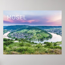 Moselle Loop Sunset Kroev Panorama Alemanha