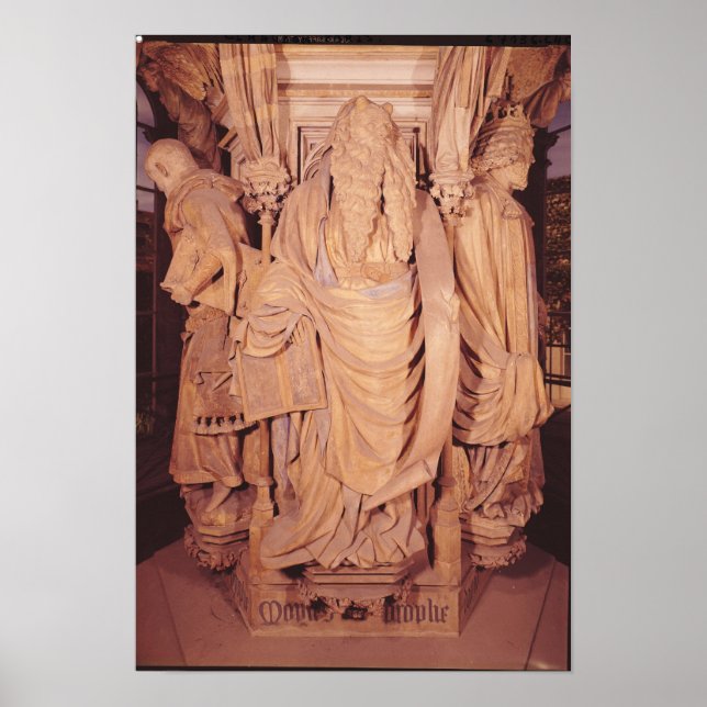 Pôster Moses, detail from the hexagonal pedestal (Frente)