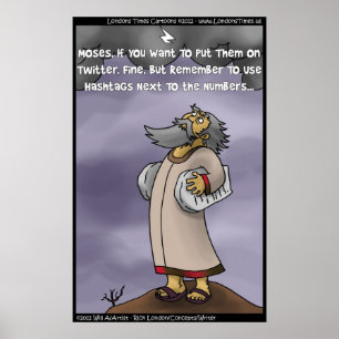 Pôster Moses & O Cartaz dos 10 Hashtags por Rick London