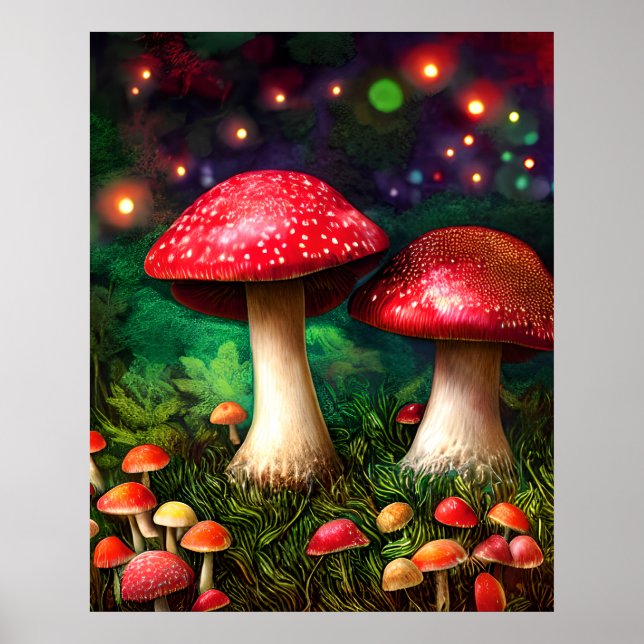 Poster Moshroom Encantado Forest Fantasy Sparkle (Frente)