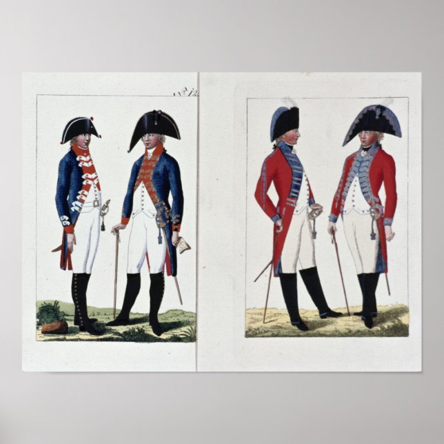 Poster Mosqueteiros e Oficiais, 1800 (Frente)