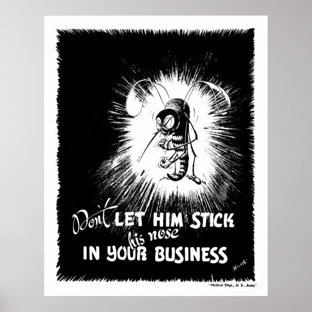 Pôster Mosquito da malária (Frente)