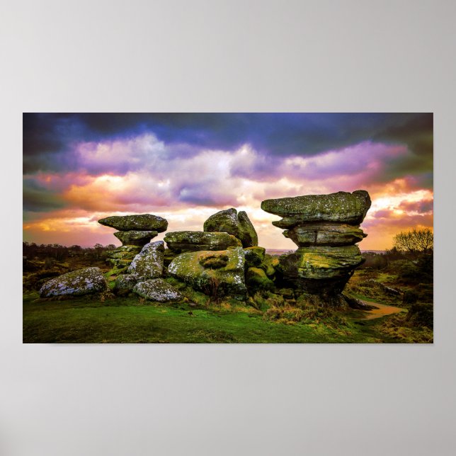 Poster Mossy Covered Brimham Rocks (Frente)