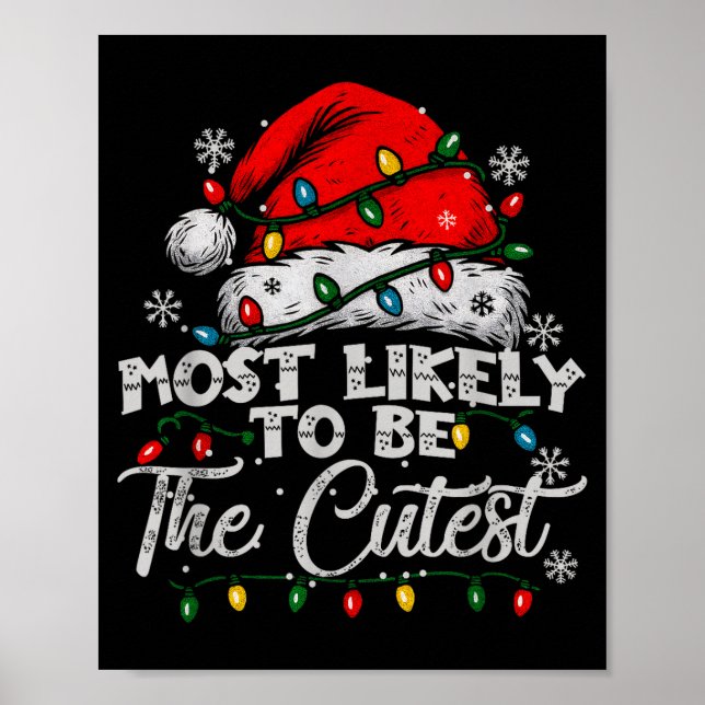 Poster Most Likely To Be The Cutest Matching Family Chris (Frente)