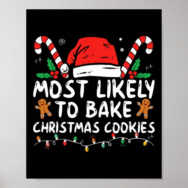 Poster Most Likely To Byke Christmas Cookies  (Frente)