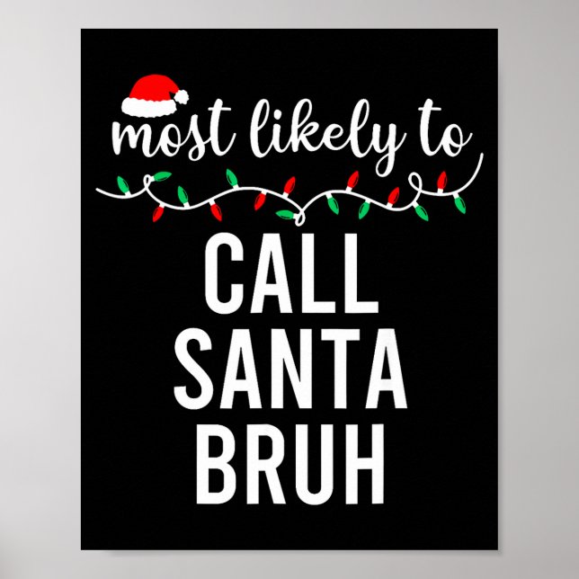 Poster Most Likely To Christmas Shirt Matching Family Paj (Frente)