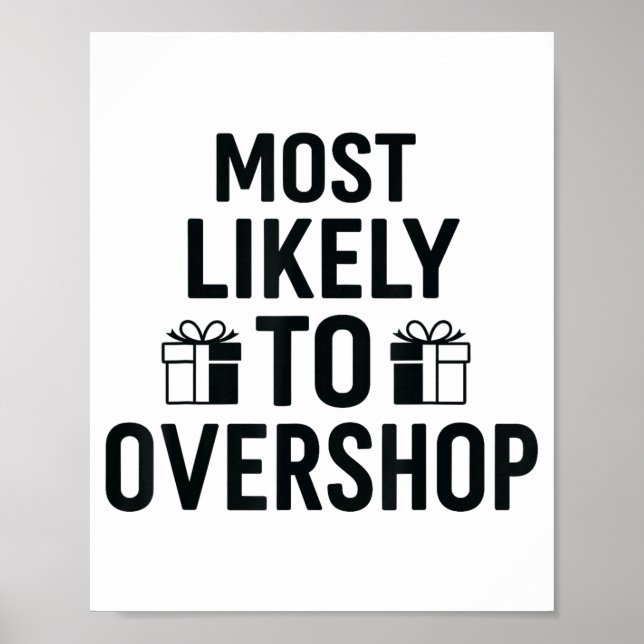 Poster Most Likely To Christmas Shirt, Overshop Christmas (Frente)
