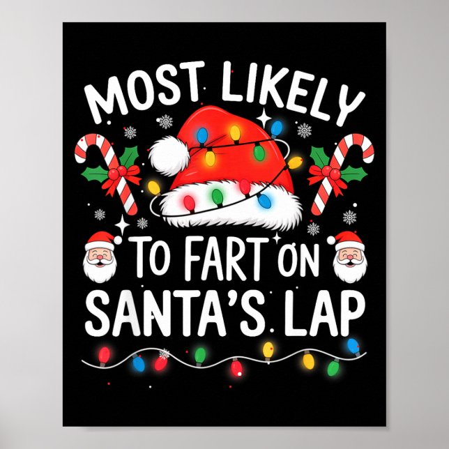 Poster Most Likely To Fart On Santa's Lap Matching Family (Frente)