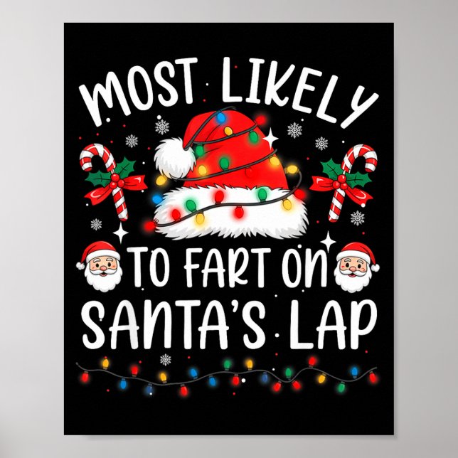 Poster Most Likely To Fart On Santa's Lap Matching Family (Frente)