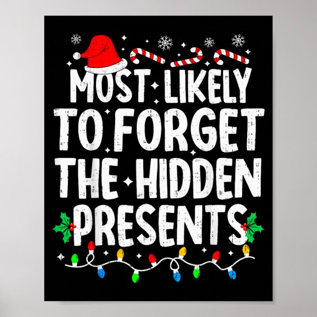 Poster Most Likely To Forget The Hidden Matching Christma (Frente)