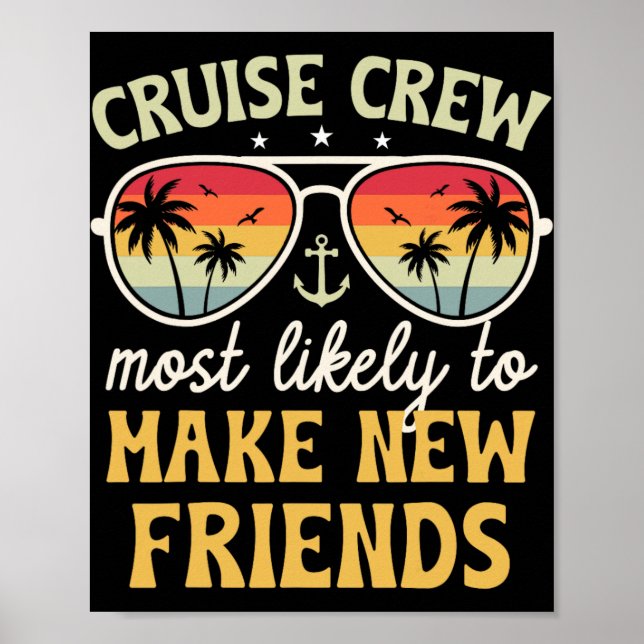 Poster Most Likely To Make New Friends Matching Family Cr (Frente)