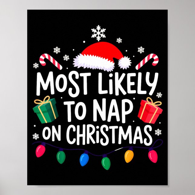 Poster Most Likely To Nap On Christmas Family  (Frente)
