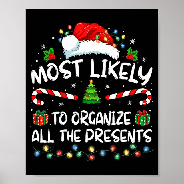 Poster Most Likely To Organize All The Family Christmas  (Frente)