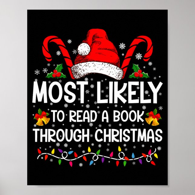 Poster Most Likely To Read A Book Through Christmas  (Frente)