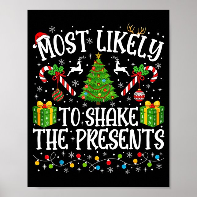 Poster Most Likely To Shake The Family Christmas Matching (Frente)