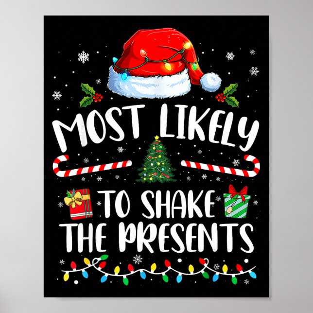 Poster Most Likely To Shake The Family Matching Christmas (Frente)