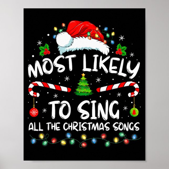 Poster Most Likely To Sing All The Christmas Songs Family (Frente)