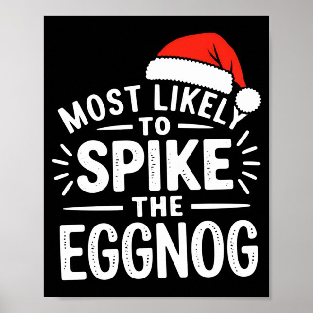 Poster Most Likely To Ske The Eggnog Christmas Matching  (Frente)