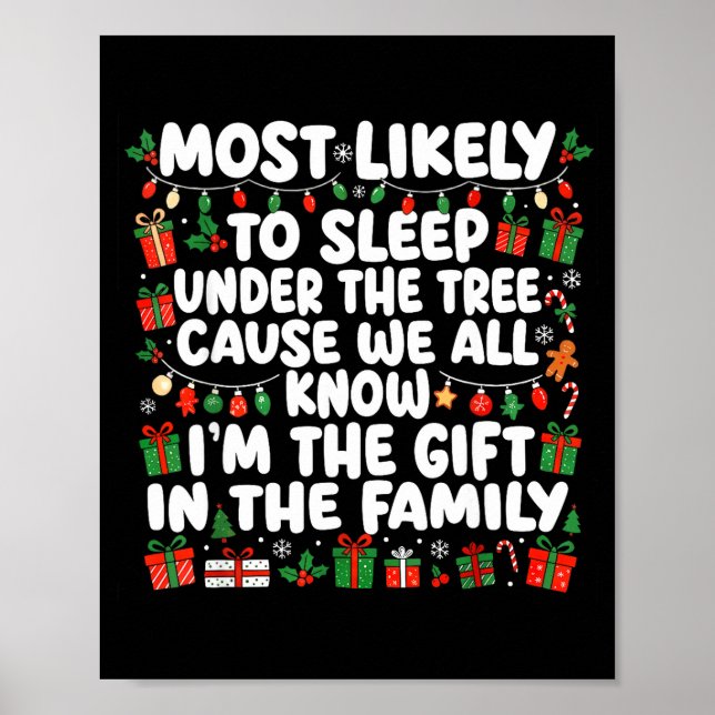 Poster Most Likely To Sleep Under The Tree Cause We All K (Frente)