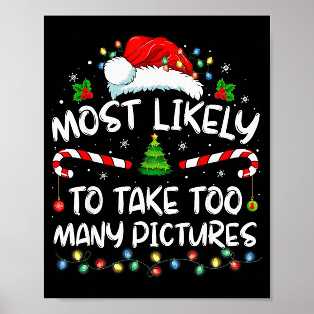 Poster Most Likely To Take Too Many Ctures Funny Family C (Frente)