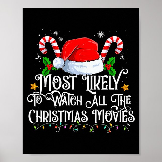 Poster Most Likely To Watch All The Christmas Movie Match (Frente)