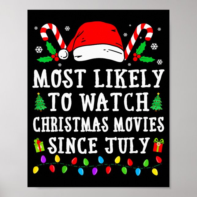 Poster Most Likely To Watch Christmas Movies Since July C (Frente)