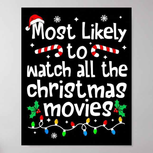Poster Most Likely Watch All The C-hristmas Movies Matchi (Frente)