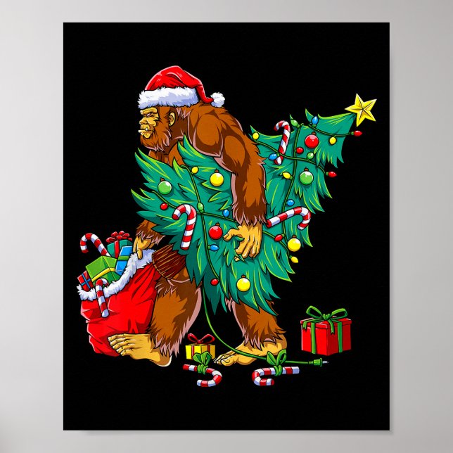 Poster Most Wonderful Christmas Co Bigfoot Christmas Tree (Frente)