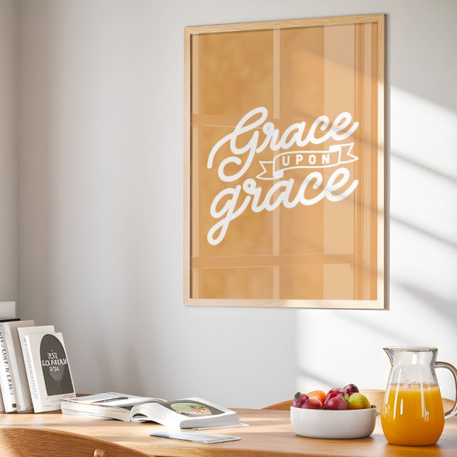 Poster Mostarda Graça cristã sobre graça (Criador carregado)