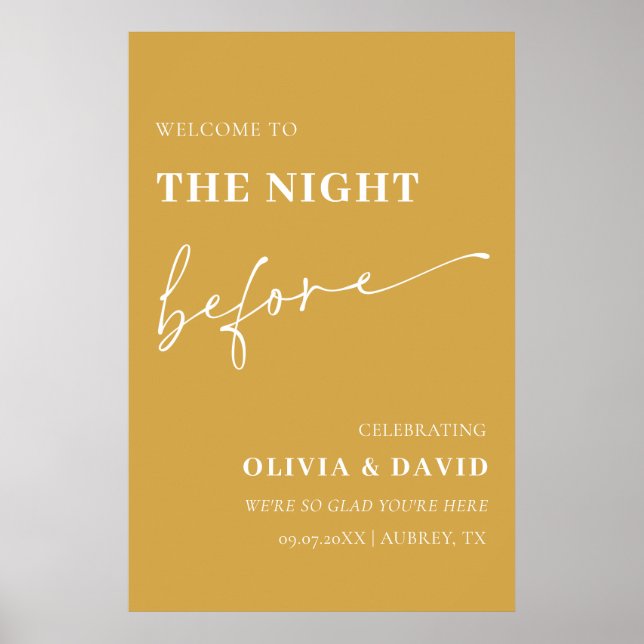 Poster Mostarda Na Noite Antes Do Ensaio Sinal De Boas-Vi (Frente)