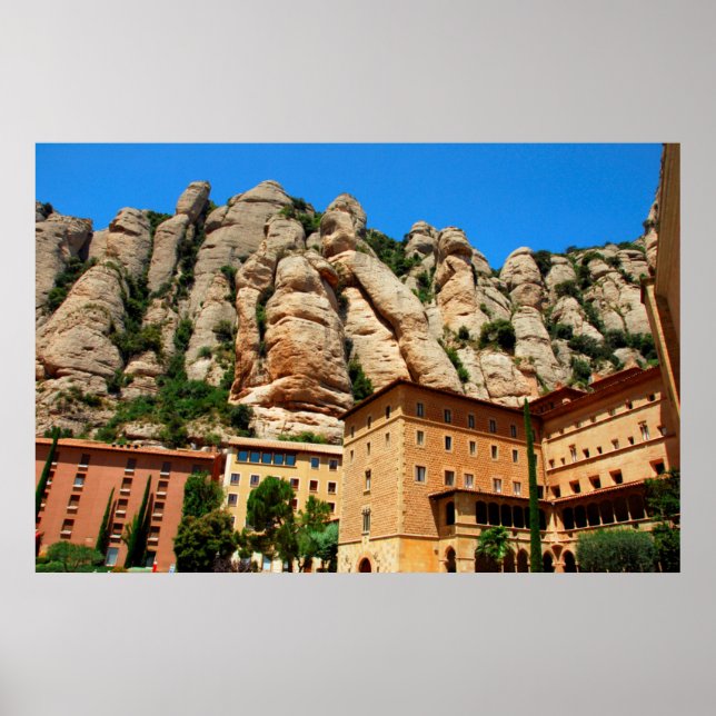 Poster Mosteiro de Montserrat, Catalunha, Espanha (Frente)