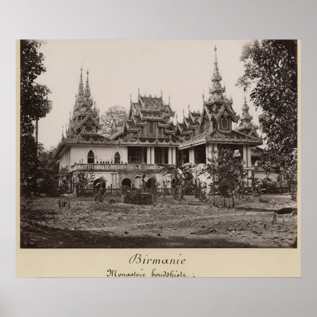 Pôster Mosteiro de Teik Kyaung, ilha de Ka Toe (Frente)