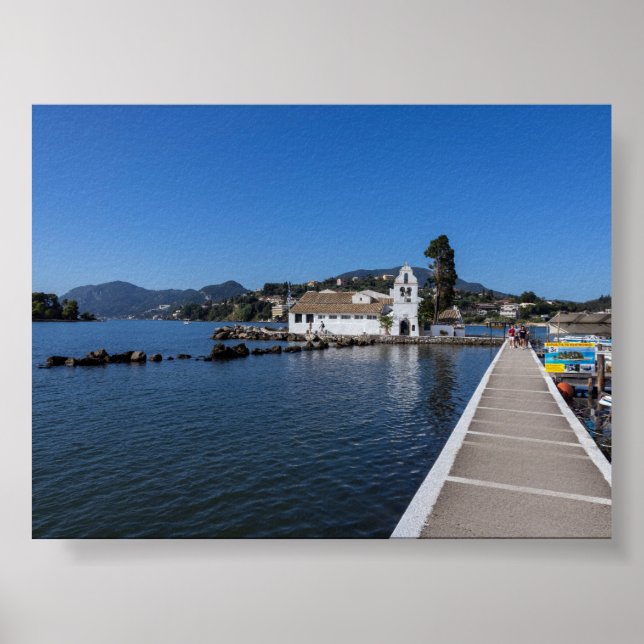 Poster Mosteiro de Vlacherna em Corfu (Frente)
