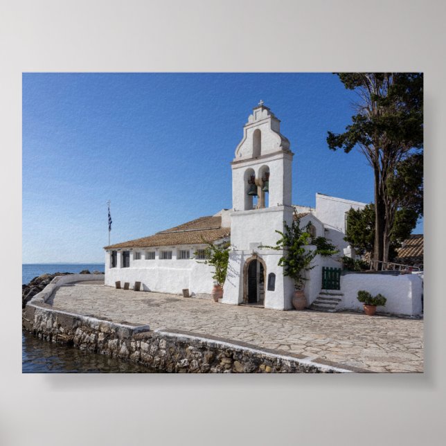 Poster Mosteiro de Vlacherna em Corfu (Frente)