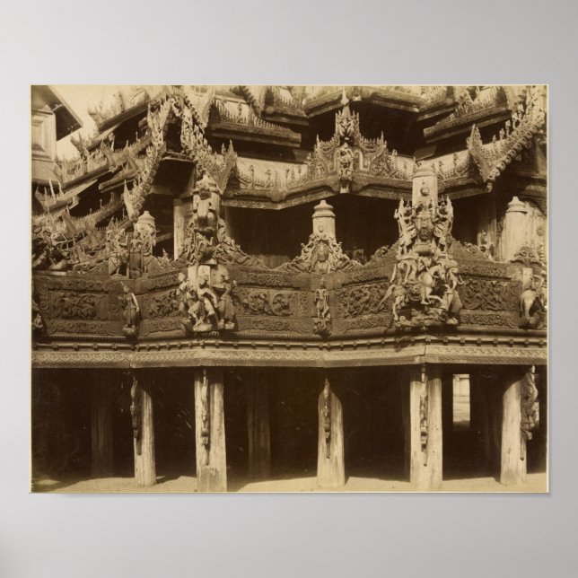 Pôster Mosteiro ou Pagoda, detalhe, provavelmente Mandala (Frente)