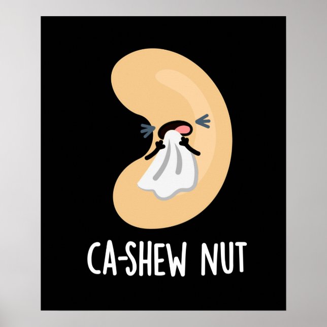Poster Mosto de Ca Engraçado Espirrontando Cashew Nut Pun (Frente)