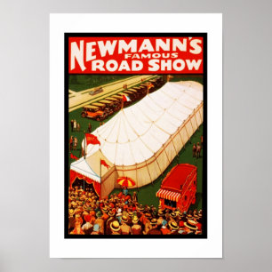Pôster Mostra de estrada de "famosa " Newmann do vintage