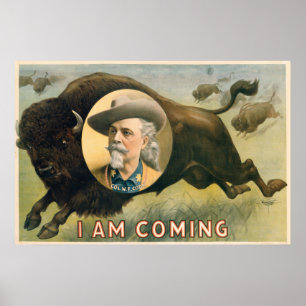 Pôster Mostra ocidental selvagem de Buffalo Bill Cody -