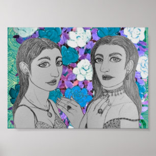 Poster Mostrando os anéis de casamento