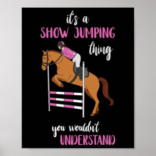 Poster Mostrar Coisa Pulando Cavalo Equestre Sobre Horso
