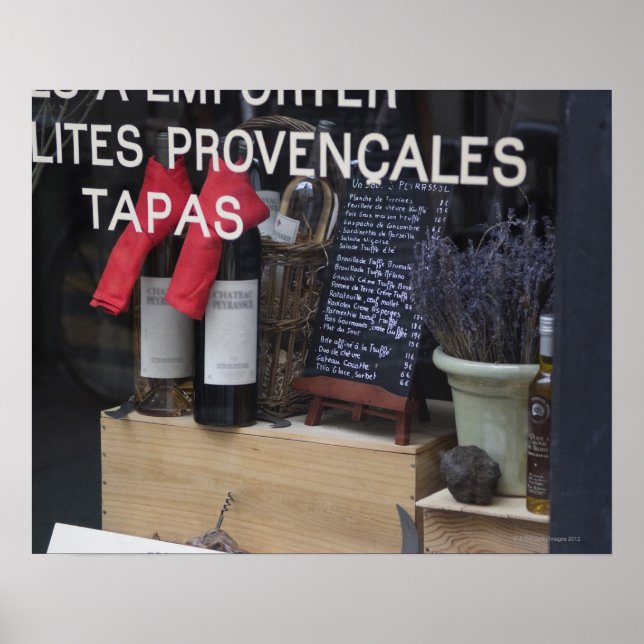 Pôster Mostrar janela e vinho (Frente)