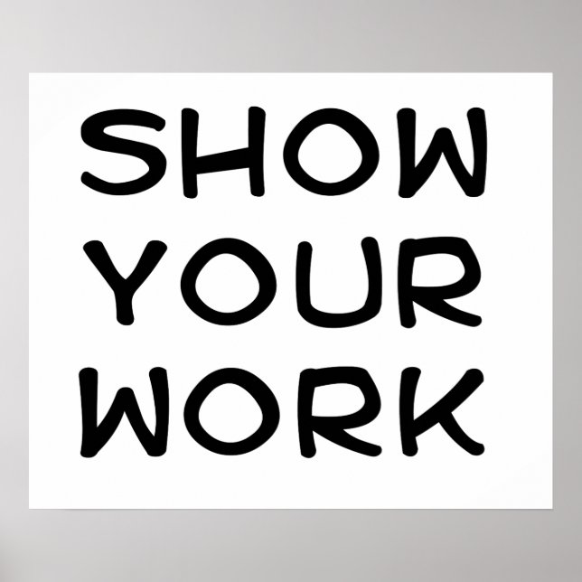 Pôster Mostrar o seu trabalho (Frente)