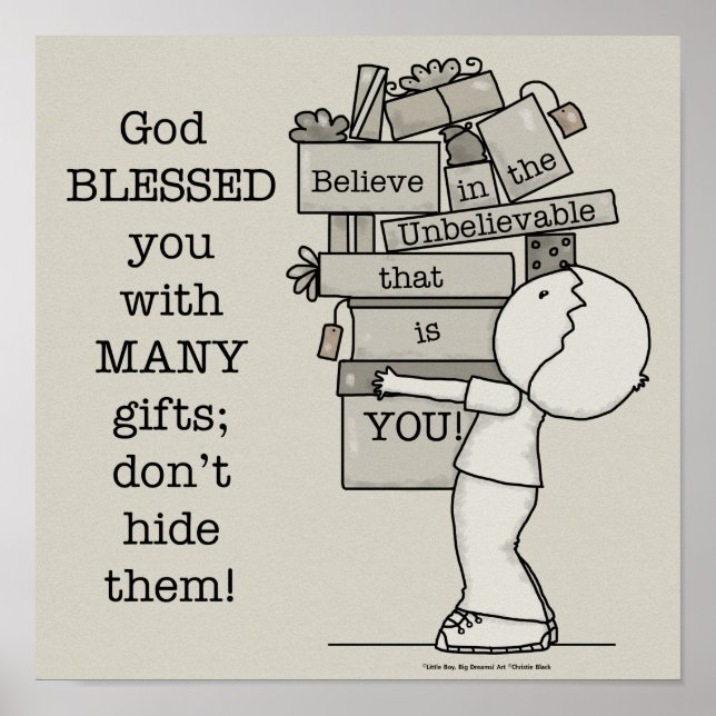 Poster Mostre seus presentes (Frente)