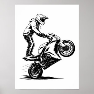 Poster Mota Esportiva Acrobacia