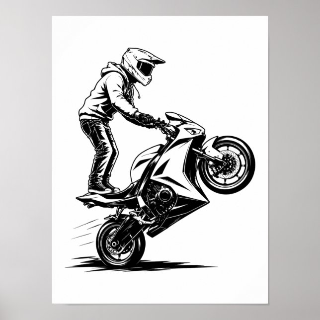 Poster Mota Esportiva Acrobacia  (Frente)
