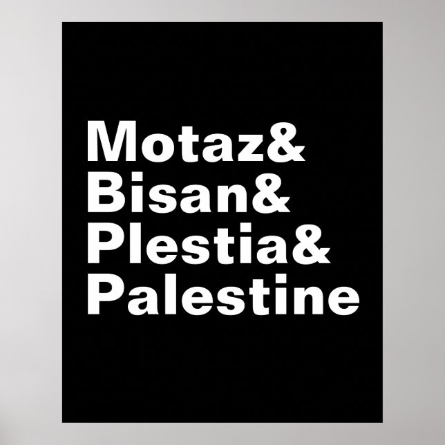 Poster Motaz & Bisan & Plestia & Palestine - imprensa liv (Frente)