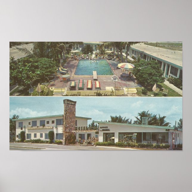 Poster Motel Montgomery 1963 ~ Miami Beach, FL (Frente)