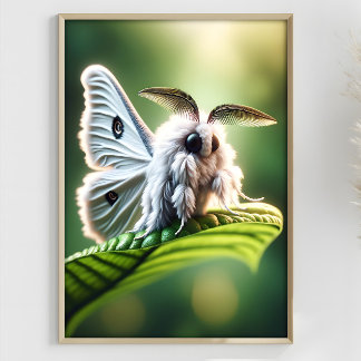 Poster Moth Poodle Fantasy Surreal Mutated Moth