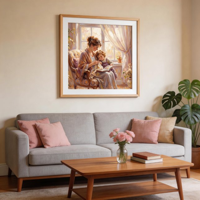 Poster Mother and Child Impressionist Style  (Criador carregado)